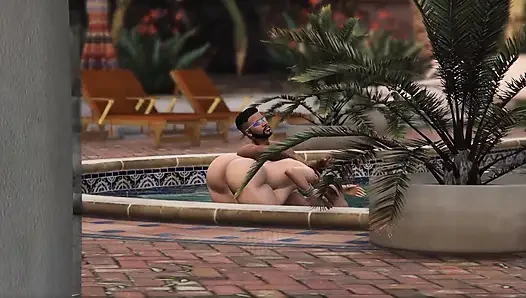 Film 35 menit GTA 5 Franklin dan Amanda di rumah michael