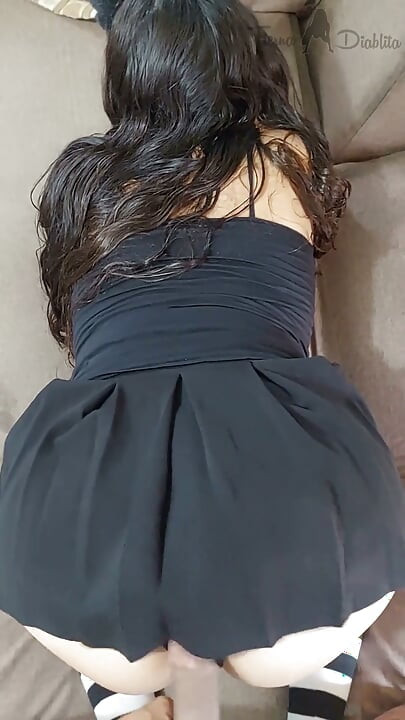 I Saw My Stepsister in a Miniskirt and Couldn't Resist Rubbing Against Her Panties Until They Stained