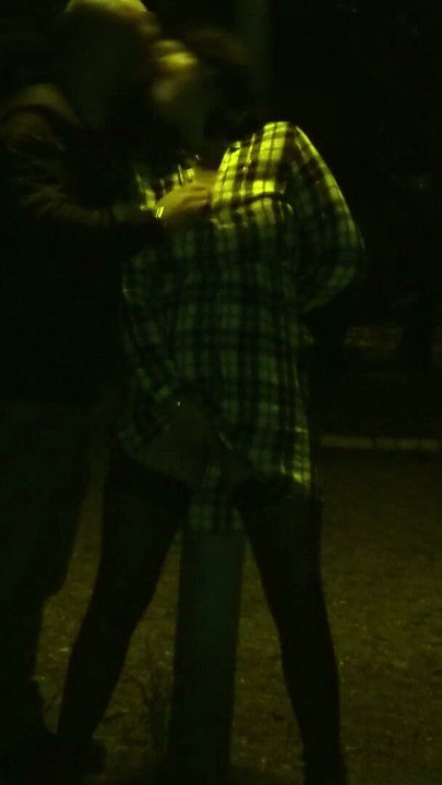 Kinky Couple Masturbates Together in a public park | Clip 1