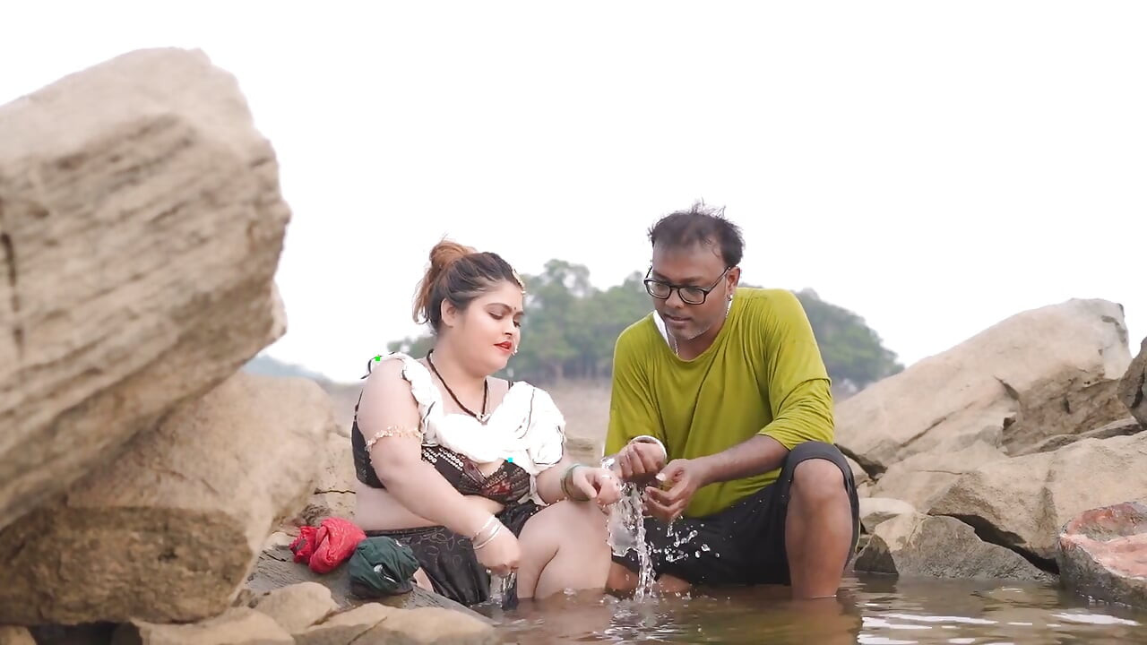 Village Couple Fun at River
