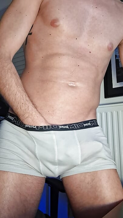 Watch me jerk off in my boxers