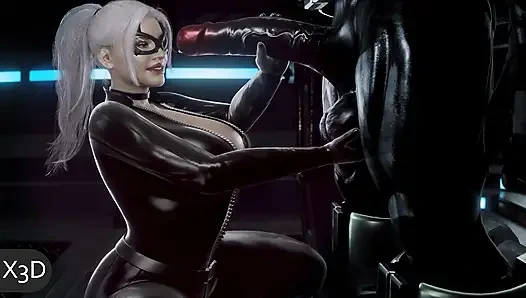 Black cat X Venom 3d animation