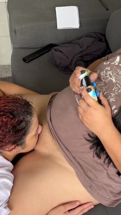 An important game and my stepsister just wants to lick my pussy | Clip 1