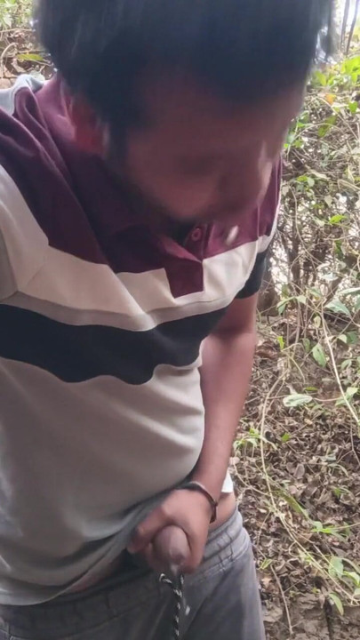 Thrilling moment from "Music fucking by indian boy at forest alone with hotty butt"