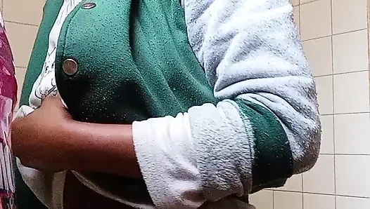 Housemaid fuck her self while she is cleaning