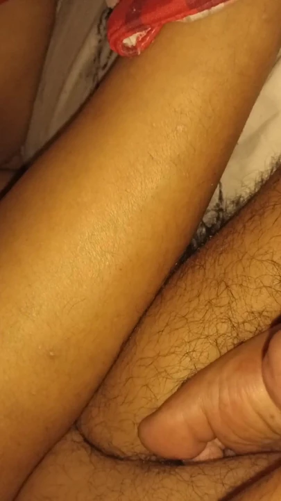 Spectacular moment from "My wife shows me her chubby hairy pussy while I masturbate"