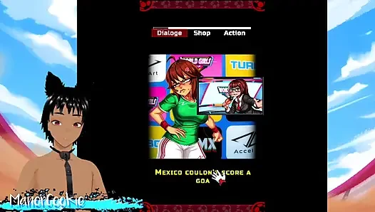 World Cup Girls - A FIFA world cup game and Mexico has challenged us and we might get a special blow job!
