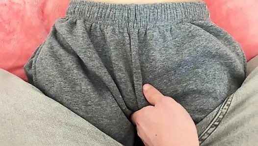 Stepbrother cums in my panties and I will wear them at the gym