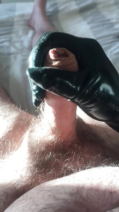 Latex hanske håndjobb