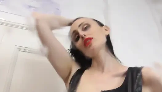 A Dark Gothic Giantess Spits Down on You!
