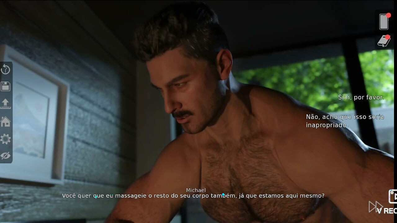 Stepdad massage turns into getting fucked by his huge hairy cock.