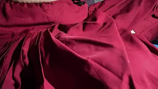 Red dress red bra panties Hot indian housewife Sunni bhabhi Hard fucking