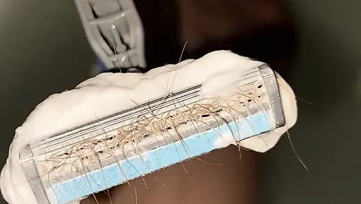 Hairy Legs Shaving Close up