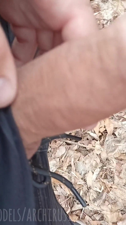 A young guy fucks on the street, right in outdoor without a condom