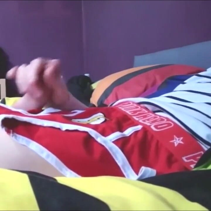 Sammy Andrews cumming on superhero underwear