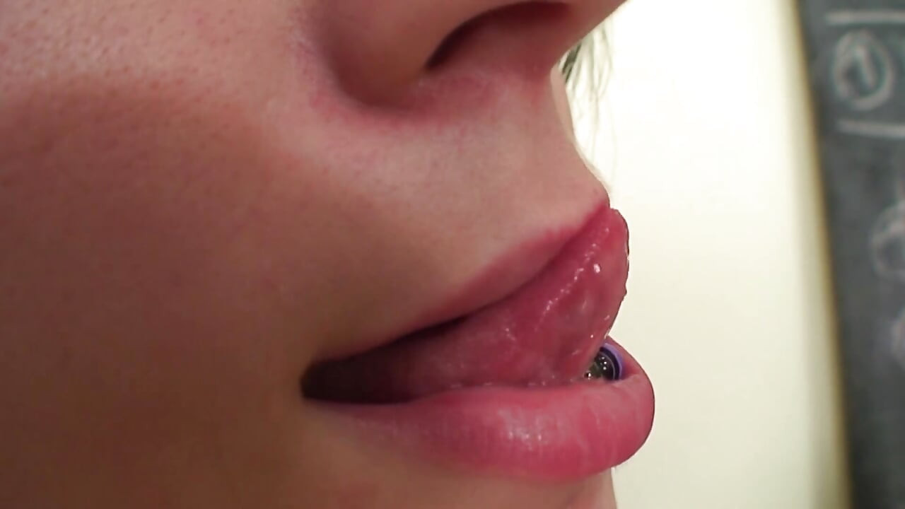 Hot slut eats cum after getting shaved pussy strtetched by a huge cock