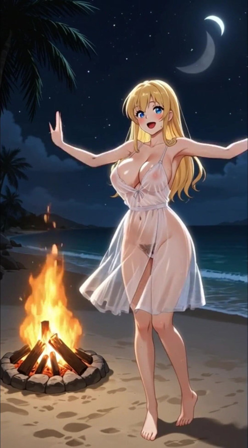 Campfire Cutie by the Beach - Seductive Electric Guitar instrumental music video for relaxing or background music | Clip 2