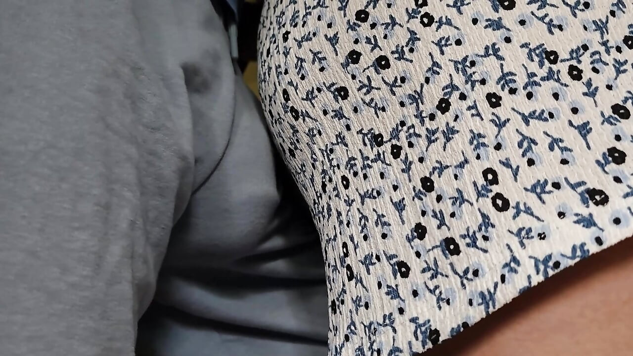 Dia secara tidak sengaja menyentuh kontol orang asing di dalam kereta. Cowok ini meluncurkan penisnya ke bawah roknya dan muncrat