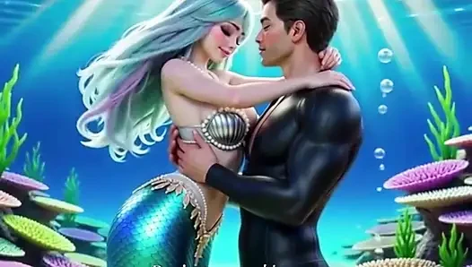 Underwater fantasy where a diver discovers a mesmerizing mermaid