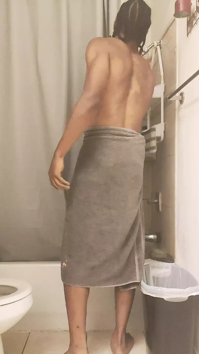 Black gay man shower