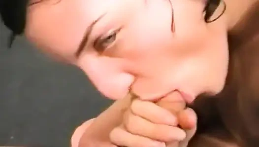 Kitty Kay sikiliyor ve sonra göğüslerine boşaltıyor