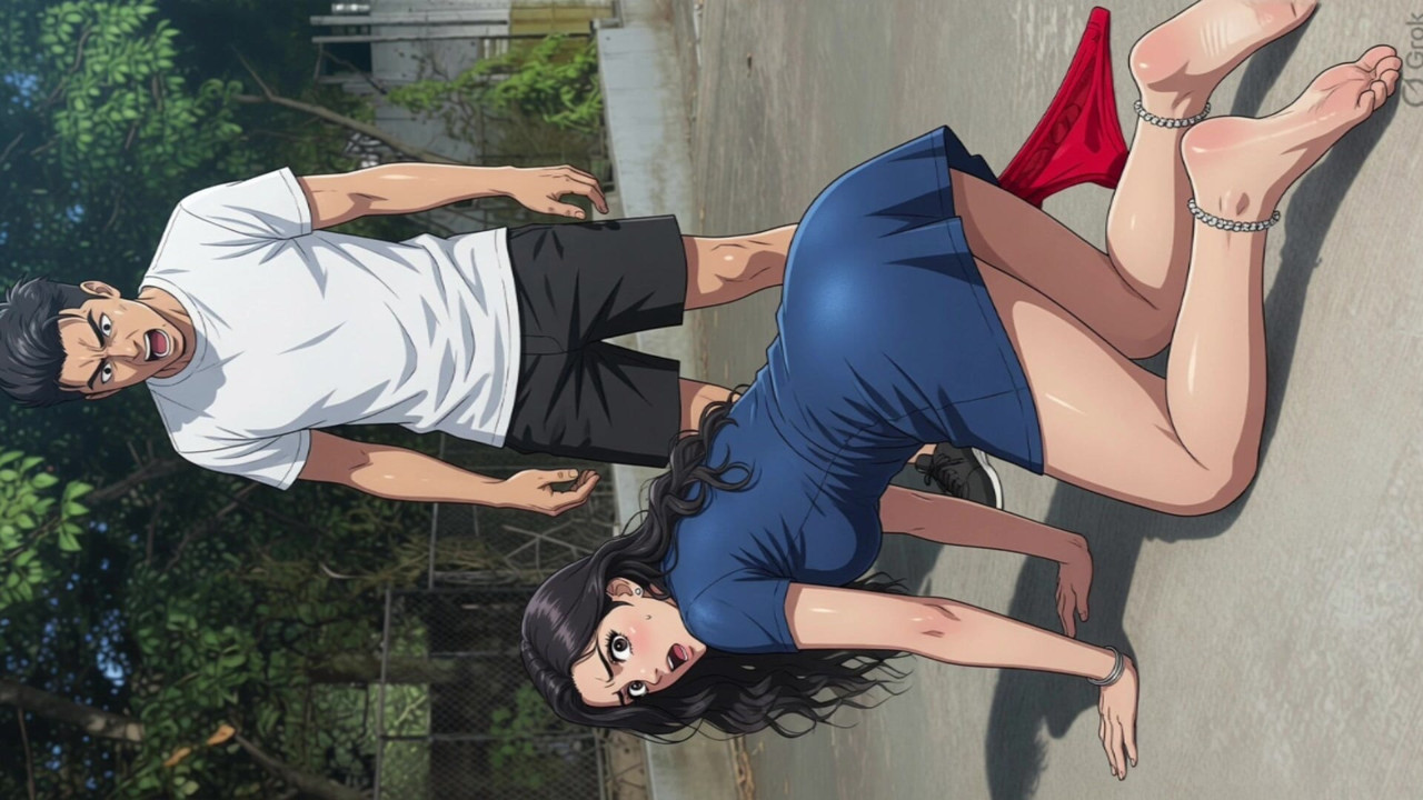 Girlfriend Hard outdoor doggystyle fucking in the alley ai anime video