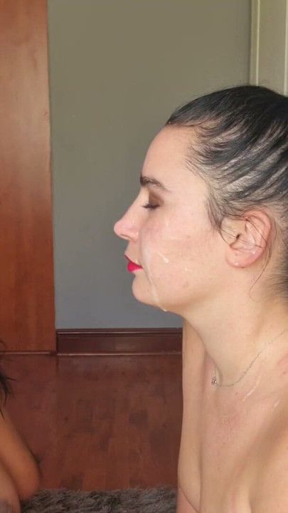 Desi slut repeatedly spitting on white whore's face | Clip 1