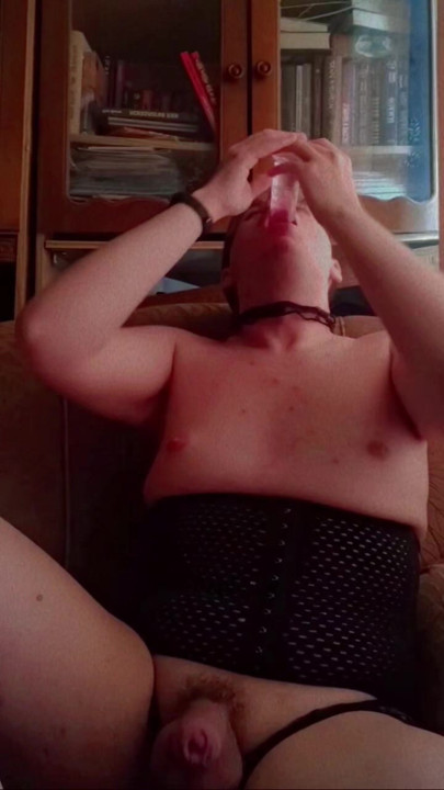 My clitoris twitches while I fuck my mouth