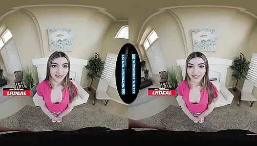 LETHAL HARDCORE VR - eine versaute babysitterin bringt DIE MUSCHI für die rateerhöhung inS GESICHT