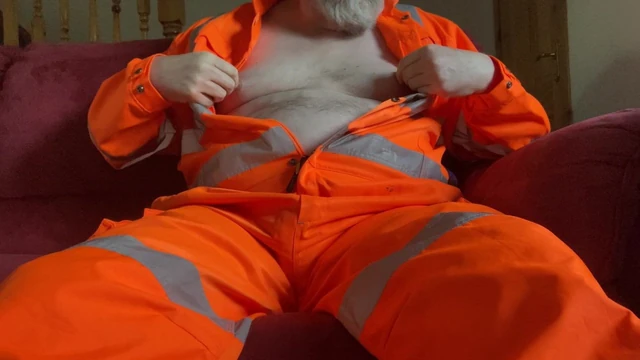 Dayglow overalls wank