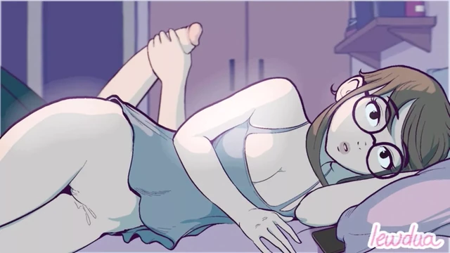 Her Futanari Friend is Masturbating next to her in the Bed