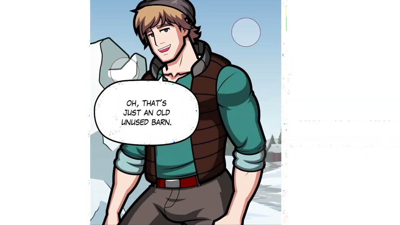 The ice sculptor, help him undress his big dick.