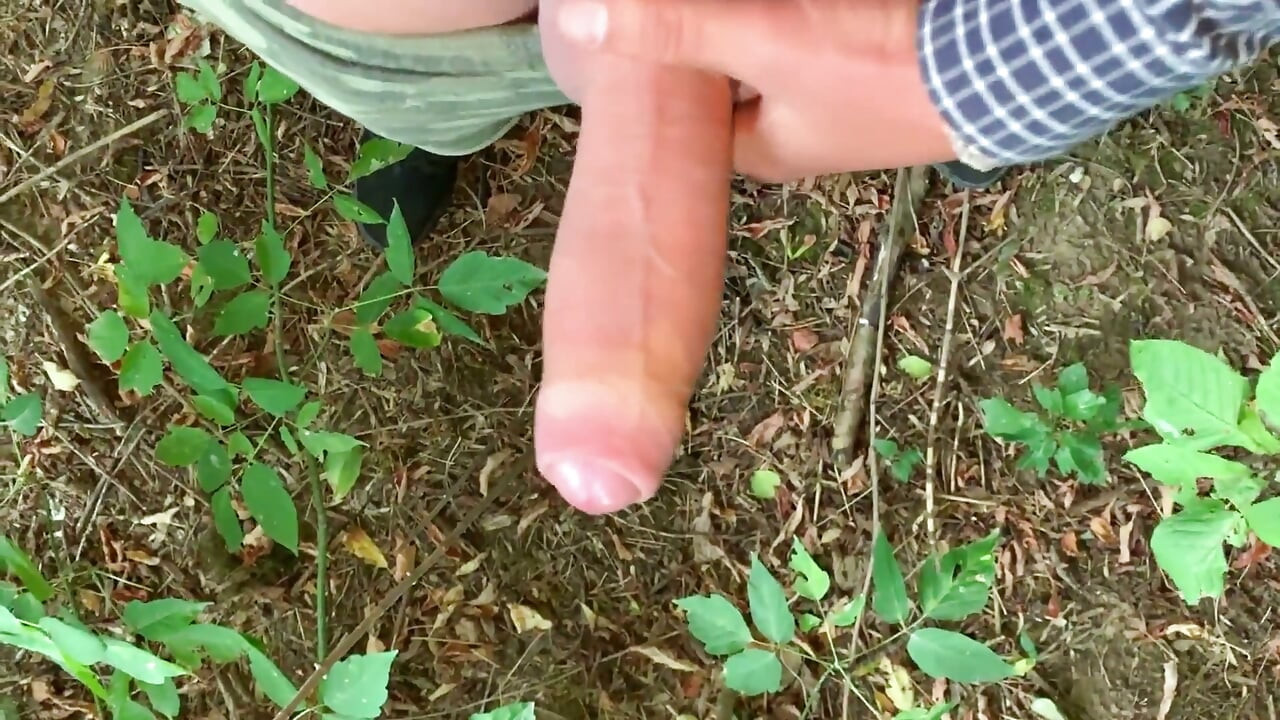 Twink Jerks Faster and Slower, Faster and Slower... Then Cums Outdoor