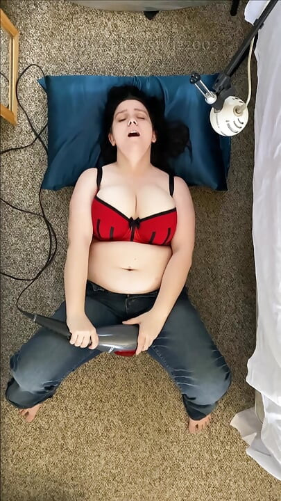 Quick and Sneaky Orgasms - Powerful Massager - Denim Jeans, Bra, and Panties