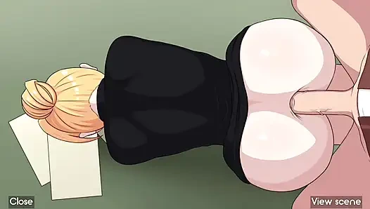 Гладкий анал блондинки с большой задницей