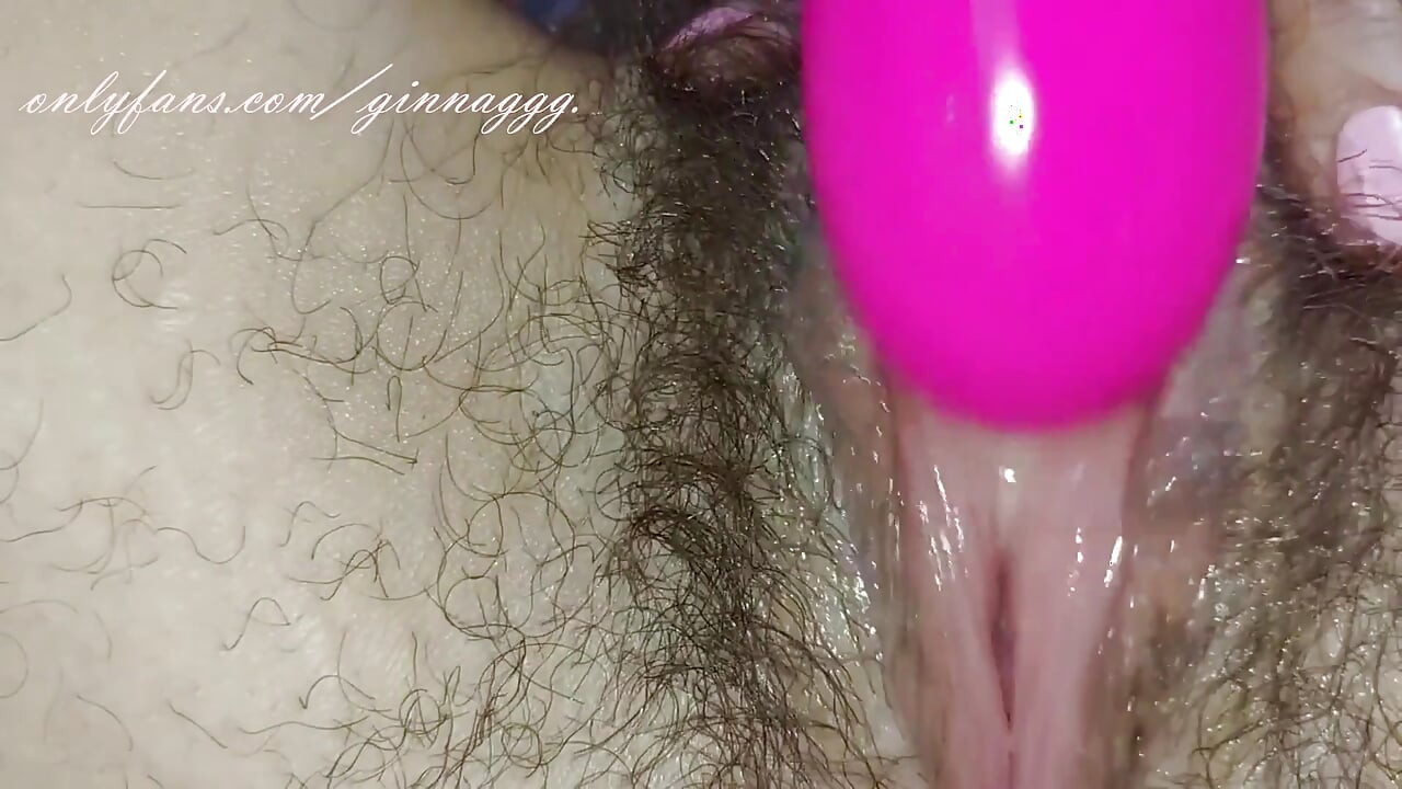 Wet Hairy Pussy Masturbating with Vibrator Close up Amateur Russian Model MILF Ginnagg