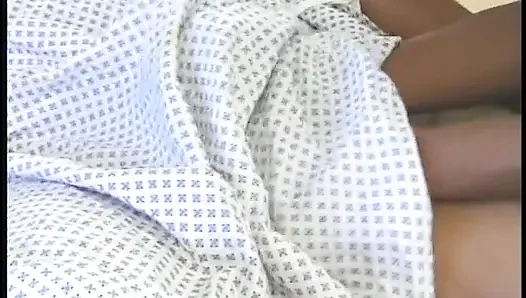 Ebony nurse gets her tight ass drilled by a big black cock