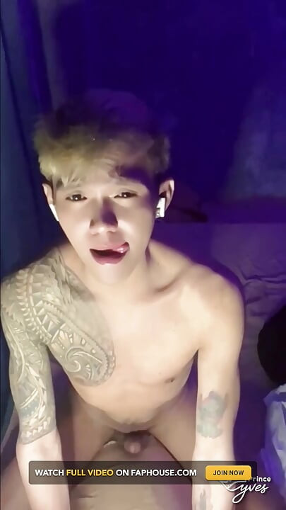 Filipino Inked Horny Twink Teasing and Masturbating Until He Cums