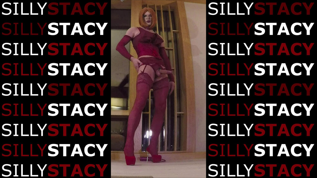 Passion Sissy jercking here huge cock in the hotel