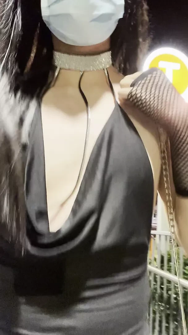 asian sissy night walk in without a bra