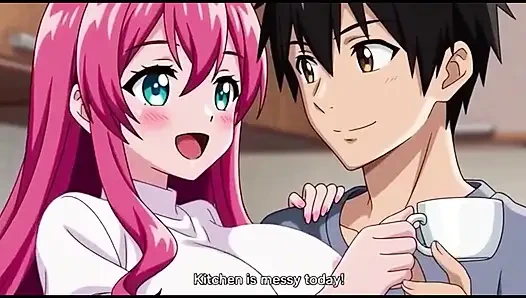 Abang tiri dengan akselerasi menekan payudara besar saudara tiri