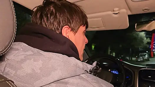 A double blowjob in my friend's car DIRTY MORBID GIRLS