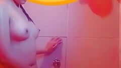 Bolivian girl naked in the shower