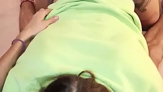 Анжелика делает лучший минет и получает вся грязная