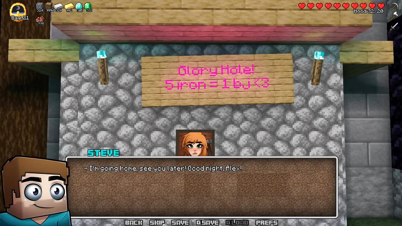 Minecraft Nadržené řemeslo - Část 3 - Alex dává kouření Stevovi od Loveskysanhentai