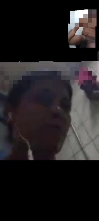 Detik melancap rahang daripada "saya & isteri nakal nakal panas saya melancap seks dalam panggilan video"