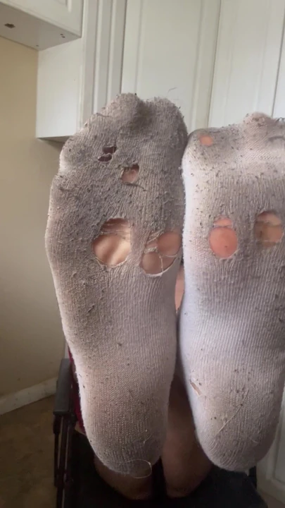 Foot Fetish - Sweaty Stinky Smelly Dirty Socks with Holes