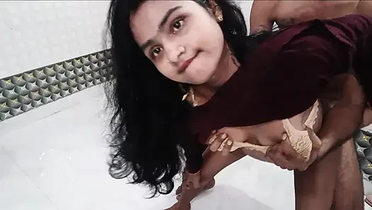 Gadis india dengan baju warna hijau & merah lagi asik hot - pasangan asli