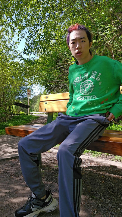 Secretly took out my penis and showed it off before anyone else arrived at the park