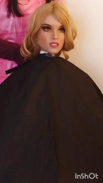 Lauren the beauty salon princess chemical cape fetish modeling